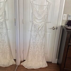 Windsor White Beaded Maxi Dress
